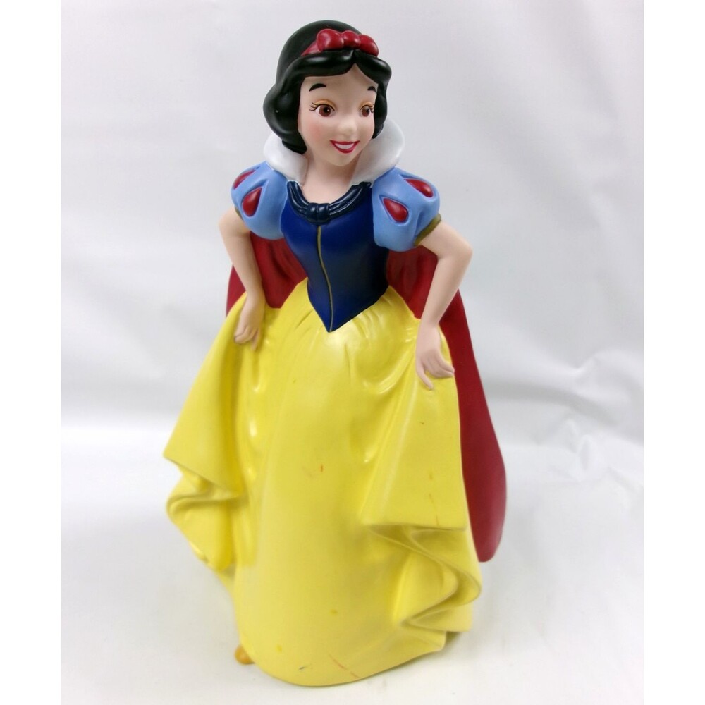 Disney Snow White Figure Coin Piggy Bank with Stopper 9.5 Inches Tall